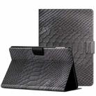 For Amazon Kindle Paperwhite 5 Solid Color Crocodile Texture Leather Smart Tablet Case(Black) - 1