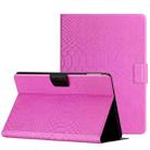 For Amazon Kindle Paperwhite 5 Solid Color Crocodile Texture Leather Smart Tablet Case(Rose Red) - 1