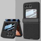 For Motorola Razr 2022 GKK Magnetic Folding Shockproof Leather Phone Case(Carbon Fibre) - 1