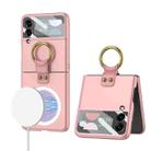 For Samsung Galaxy Z Flip4 GKK MagSafe Ultrathin Integrated Shockproof Phone Case with Ring Holder(Pink) - 1