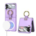 For Samsung Galaxy Z Flip4 GKK MagSafe Ultrathin Integrated Shockproof Phone Case with Ring Holder(Purple) - 1