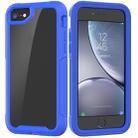 For iPhone SE 2020 & 8 & 7 Transparent Series Frame TPU + PC Dust-proof Scratch-proof Drop-proof Protective Case(Blue) - 1