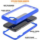 For iPhone SE 2020 & 8 & 7 Transparent Series Frame TPU + PC Dust-proof Scratch-proof Drop-proof Protective Case(Blue) - 3