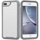 For iPhone 8 Plus & 7 Plus Transparent Series Frame TPU + PC Dust-proof Scratch-proof Drop-proof Protective Case(Grey) - 1