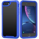 For iPhone 8 Plus & 7 Plus Transparent Series Frame TPU + PC Dust-proof Scratch-proof Drop-proof Protective Case(Blue) - 1
