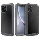 For iPhone 11 Pro Transparent Series Frame TPU + PC Dust-proof Scratch-proof Drop-proof Protective Case(Grey) - 1