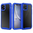 For iPhone 11 Pro Transparent Series Frame TPU + PC Dust-proof Scratch-proof Drop-proof Protective Case(Blue) - 1