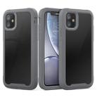 For iPhone 11 Transparent Series Frame TPU + PC Dust-proof Scratch-proof Drop-proof Protective Case(Grey) - 1