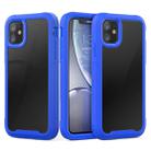 For iPhone 11 Transparent Series Frame TPU + PC Dust-proof Scratch-proof Drop-proof Protective Case(Blue) - 1