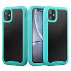 For iPhone 11 Transparent Series Frame TPU + PC Dust-proof Scratch-proof Drop-proof Protective Case(Light Blue) - 1