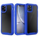 For iPhone 11 Pro Max Transparent Series Frame TPU + PC Dust-proof Scratch-proof Drop-proof Protective Case(Blue) - 1