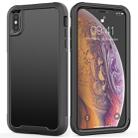 For iPhone XS / X Transparent Series Frame TPU + PC Dust-proof Scratch-proof Drop-proof Protective Case(Black) - 1