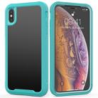 For iPhone XS / X Transparent Series Frame TPU + PC Dust-proof Scratch-proof Drop-proof Protective Case(Light Blue) - 1