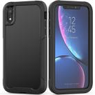 For iPhone XR Transparent Series Frame TPU + PC Dust-proof Scratch-proof Drop-proof Protective Case(Black) - 1