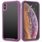 For iPhone XS Max Transparent Series Frame TPU + PC Dust-proof Scratch-proof Drop-proof Protective Case(Dark Red) - 1