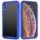 For iPhone XS Max Transparent Series Frame TPU + PC Dust-proof Scratch-proof Drop-proof Protective Case(Blue) - 1