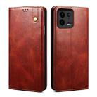 For Xiaomi 13 Pro Oil Wax Crazy Horse Texture Leather Phone Case(Brown) - 1