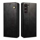 For Samsung Galaxy S23 5G Oil Wax Crazy Horse Texture Leather Phone Case(Black) - 1