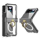 For Samsung Galaxy Z Flip4 GKK MagSafe Airbag Hinge Shockproof Phone Case with Ring Holder(Black) - 1