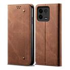 For Xiaomi 13 Pro Denim Texture Leather Phone Case(Brown) - 1