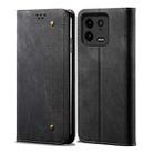 For Xiaomi 13 Pro Denim Texture Leather Phone Case(Black) - 1