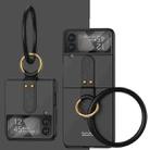 For Samsung Galaxy Z Flip4 GKK Ultrathin Integrated Shockproof Phone Case with Bracelet(Black) - 1