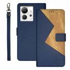 For Infinix Zero Ultra 5G idewei Two-color Splicing Leather Phone Case(Blue) - 1