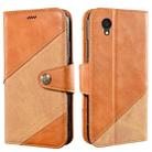 For Alcatel 1 Ultra idewei Color Contrast Retro Texture Leather Phone Case(Orange) - 1