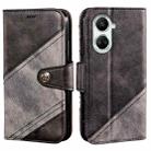 For Huawei nova 10 SE idewei Color Contrast Retro Texture Leather Phone Case(Black) - 1