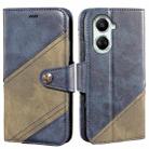 For Huawei nova 10 SE idewei Color Contrast Retro Texture Leather Phone Case(Blue) - 1