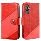 For Tecno Pova 4 idewei Color Contrast Retro Texture Leather Phone Case(Red) - 1