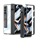 For Samsung Galaxy Z Fold4 GKK Magnetic Fold Hinge Shockproof Phone Case with Pen Slots(Black) - 1