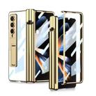 For Samsung Galaxy Z Fold4 GKK Magnetic Fold Hinge Shockproof Phone Case with Pen Slots(Gold) - 1