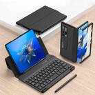 For Huawei Mate X2 GKK Magnetic Folding Bluetooth Keyboard Leather Case with Pen(Black) - 1