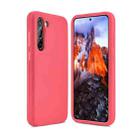 For Samsung Galaxy S23 5G 3 in 1 Solid Color Shockproof Protective Phone Case(Rose Red) - 1