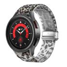 For Samsung Galaxy Watch5 Magnetic Printed Silicone Watch Band(Transparent Leopard) - 1