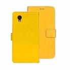 For Alcatel 1 Ultra idewei Crazy Horse Texture Leather Phone Case(Yellow) - 1