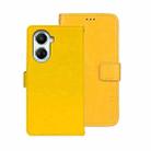 For Huawei nova 10 SE idewei Crazy Horse Texture Leather Phone Case(Yellow) - 1