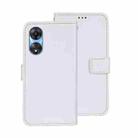 For OPPO A58 5G idewei Crazy Horse Texture Leather Phone Case(White) - 1