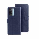 For OPPO A77s idewei Crazy Horse Texture Leather Phone Case(Dark Blue) - 1