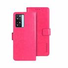 For OPPO A77s idewei Crazy Horse Texture Leather Phone Case(Rose Red) - 1