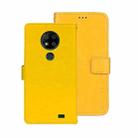 For Oukitel C19 Pro idewei Crazy Horse Texture Leather Phone Case(Yellow) - 1