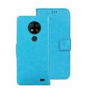 For Oukitel C19 Pro idewei Crazy Horse Texture Leather Phone Case(Sky Blue) - 1