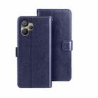 For Realme 10 5G idewei Crazy Horse Texture Leather Phone Case(Dark Blue) - 1