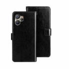 For Realme 10 5G idewei Crazy Horse Texture Leather Phone Case(Black) - 1