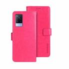 For vivo V21s idewei Crazy Horse Texture Leather Phone Case(Rose Red) - 1