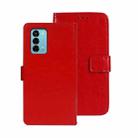 For ZTE Blade A72 4G idewei Crazy Horse Texture Leather Phone Case(Red) - 1