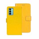 For ZTE Blade A72 4G idewei Crazy Horse Texture Leather Phone Case(Yellow) - 1