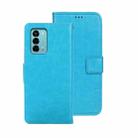 For ZTE Blade A72 4G idewei Crazy Horse Texture Leather Phone Case(Sky Blue) - 1