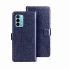 For ZTE Blade A72 4G idewei Crazy Horse Texture Leather Phone Case(Dark Blue) - 1